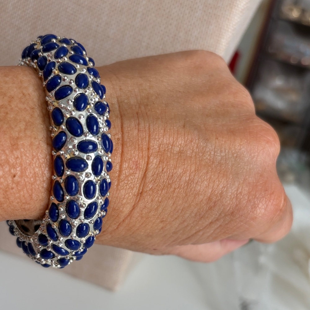 ELECTRIC Blue and Silver Clamper Bracelet